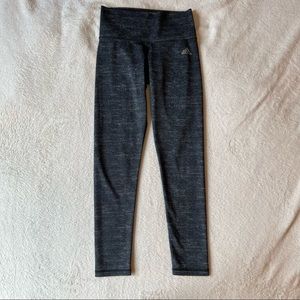 Adidas Climalite Dark Gray Marled Active Pants Leggings Athleisure Workout